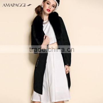 Top Quality Women's Sheared Black Mink Reversible Fur Coat