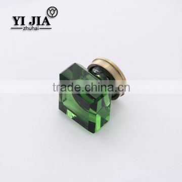 wholesale square green color crystal knobs for dresser