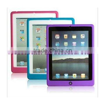 Colorful protective soft silicone case for ipad 3