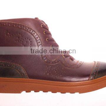 Trendy design men casual boots with lace-up in guangzhou