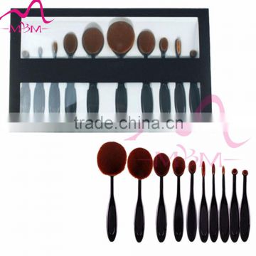 Promotion!High quality makeup brushes set cosmetic brushes oval with custom logo