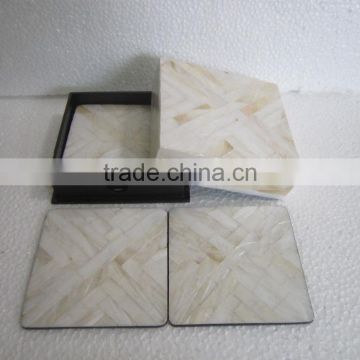 Lacquer coaster, seashell inlaid, made in Vietnam