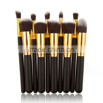 New Arriving 10pcs Synthetic Kabuki Makeup Brush Set Cosmetics Foundation Blending Blush Makeup Tool