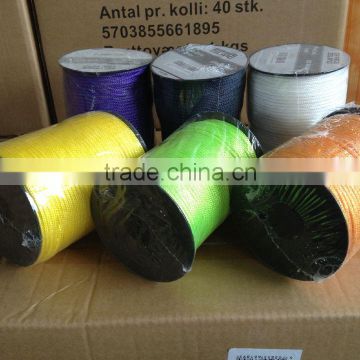 16 braided polyester rope in assorted color