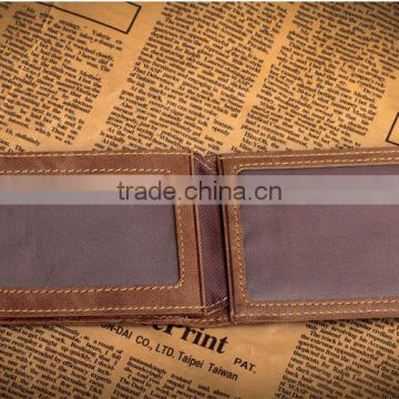 Full Grain Leather Money Clip Wallet with High Quality RFID Blocker Slim Bifold Credit Card Holder