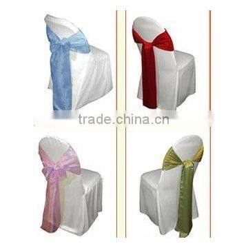 wedding satin chair sash and polyester banquet chair covers