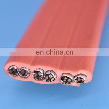 YFFB TVVB DMX flat control cable with Aluminum foil shielding /tin-coated copper braided shielding for cranes and conveyors