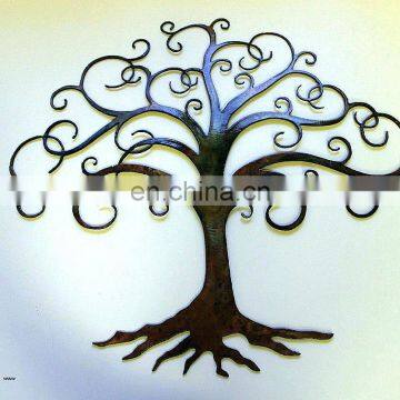 Latest design in china 2018 metal wall tree of life wall art decor for office use
