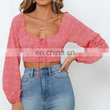2020 Hot Wholesale Nice Quality  Women's Sexy Flora Top T-shirt