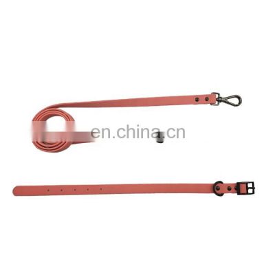 Best selling luxury customized color and size waterproof and easy to clean  PVC dog collar and leash set