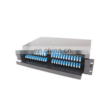 FTTH Sc/FC/St/LC Rack Mount Termination Box 19 Inch Sliding Sc/Upc/APC 12 24 Cores Fiber Optic Patch Panel