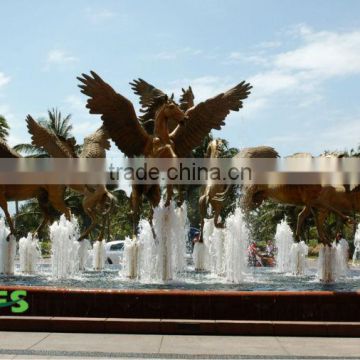 Bronze Pegasus fountain sculpture