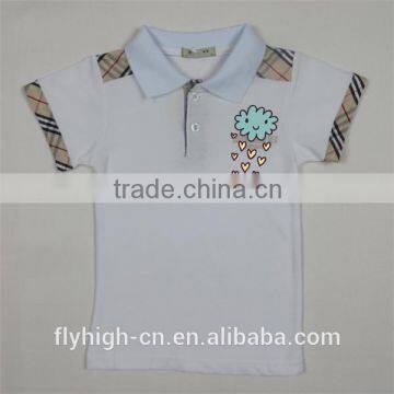chest embroidery custom cotton kids polo t shirt,polo t shirt for kids