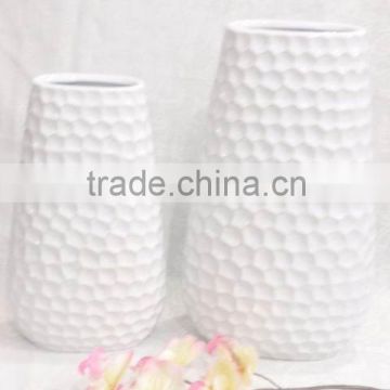 glazed white vase