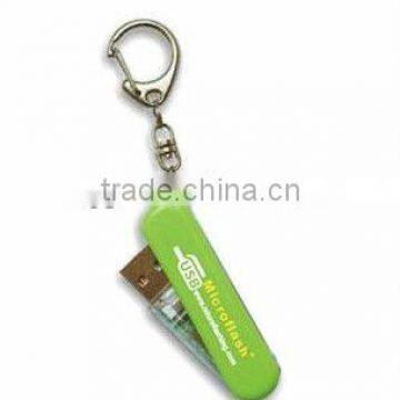 Best Promotion Plastic Swivel Flash Drive USB with Keychain