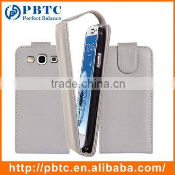 Set Screen Protector Stylus And Case For Samsung Galaxy S3 I9300 , Gray Fancy Leather Phone Cover