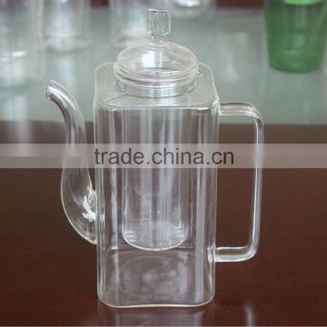 Pyrex glass square teapot