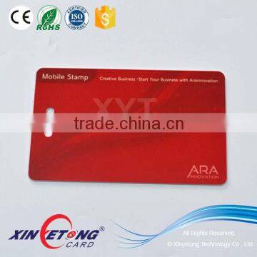 13.56Mhz RFID Fudan F08 Chip Business Card with Punch Hole