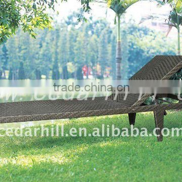 Rattan outdoor bed Aluminum frame with PE rattan weaving