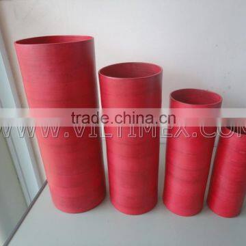 Lacquer red round bamboo vase, new design with different sizes