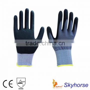 15G Nylon Spandex Gloves With Nitrile Coated