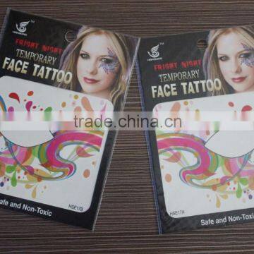 2016 best seller eco-friendly high quality waterproof bright face tattoo