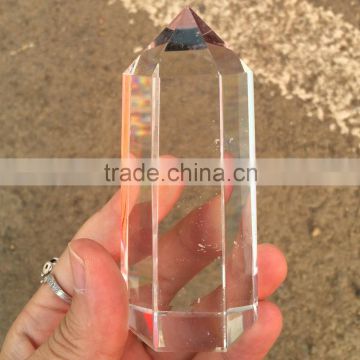 Clear Quartz Natural Crystal Pillars Polyhedral Point Of Sale
