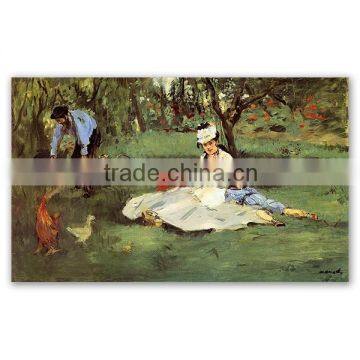 The Monet family in their garden at Argenteuil handmade art replica monet oil painting