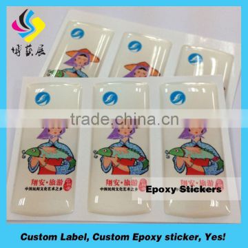 Delicate Colorful Decorative Emoji Epoxy Resin Sticker, Smiley Face Sticker