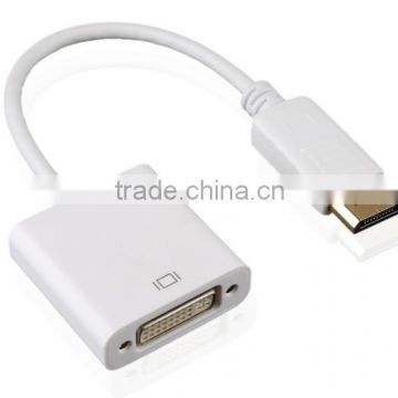 White color Displayport to DVI Cable adapter cabletolink top quality