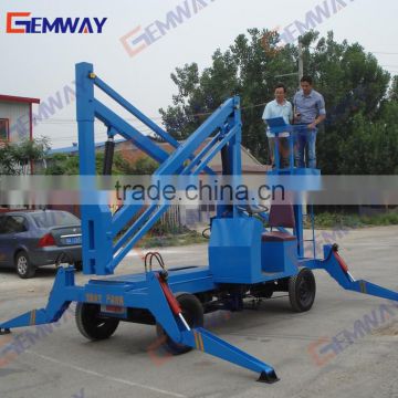 13.5m hydraulic articulated boom aerial manlift