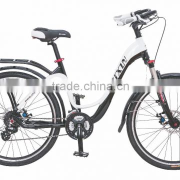 26" 700C 28" 29" inch aluminum alloy 26*457mm frame white city lady bikes bicycles with fixed gears 21 24 speeds bikesZXC300