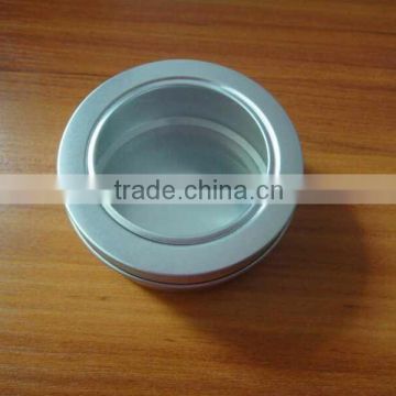 15g,20g,30g,Empy PVC transparent Window Aluminum jar 15g with window lid for cosmetic24/410 & 16/410 double screw aluminium cap