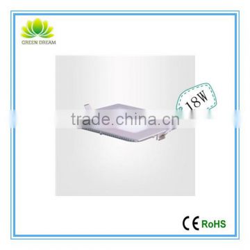 CE& RoHs approved AC85-265V ultra thin square led panel light 18w
