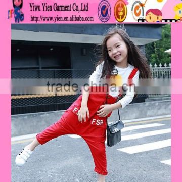 New Arrival Autumn Red Suspender Trousers Baby Clothes Wholesale Price