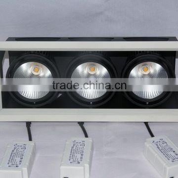 3x18W/3*12W LED COB Grille down light square led cob downlight with led driver