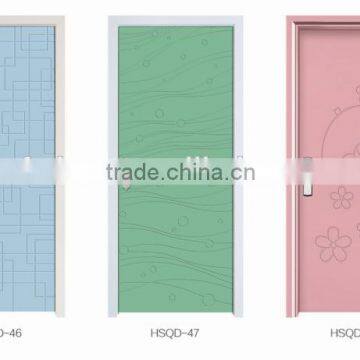 pink green WPC door wooden plastic composite door economic standard