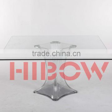rectangular clear acrylic dining table