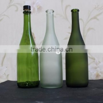 High Quality 500ml 700ml 750ml Dark Green Glass Bordeaux Red Wine Bottle