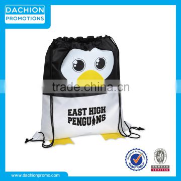 Customized Penguin Drawstring Backpack