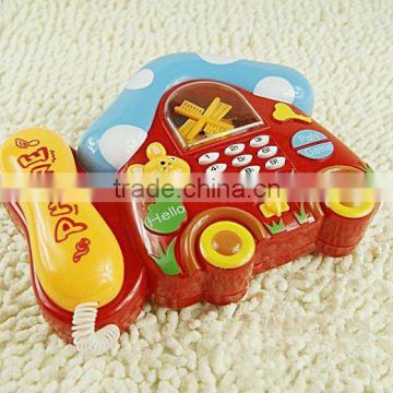 2015 New style cute cartoon music phone toy educatioanl phone toy with music from icti manufacturer