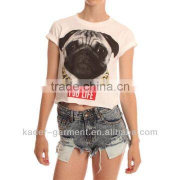 Pet Dog Sublimation T Shirt, slim fit for Women