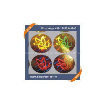 Gold hologram adhesive label