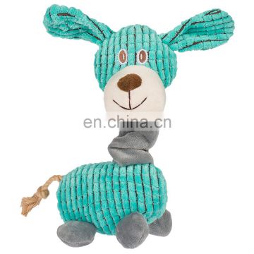 promotional squeaky soft stuffed natural color dog plush toy