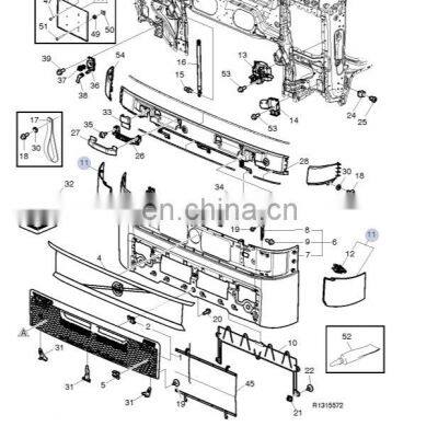 car bumpers Panel Lower Mesh Suitable for business truck 82858516