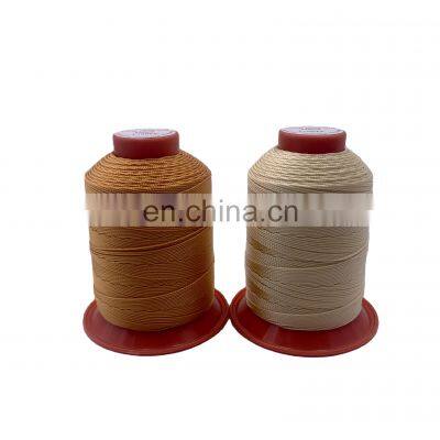 Beige colors available, nylon bonded thread, stock for shoes...