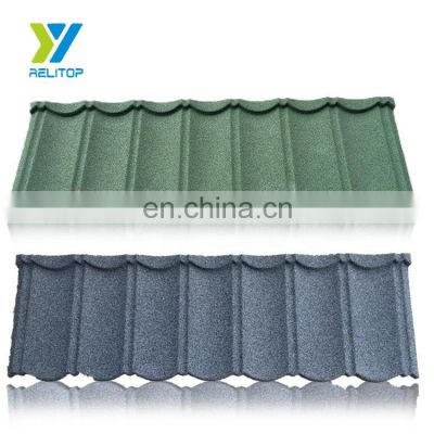 AI-Zinc Steel Roofing / Black Colorful Stone Coated Chip Metal Roofing Tile
