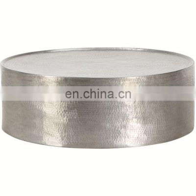 aluminium metal round large hamerred tables