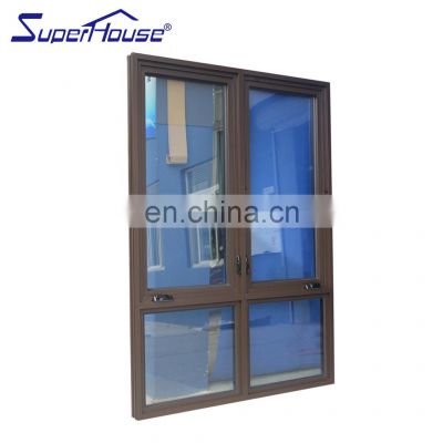 Australia AS2047 standard Swing Windows Double glazed House Aluminum Casement window with Fixed design