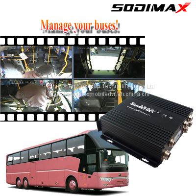 4 Channel 4 AHD Cameras 3G GPS SD Card Mobile DVR 4G Remote Control Bus Truck Taxi MDVR